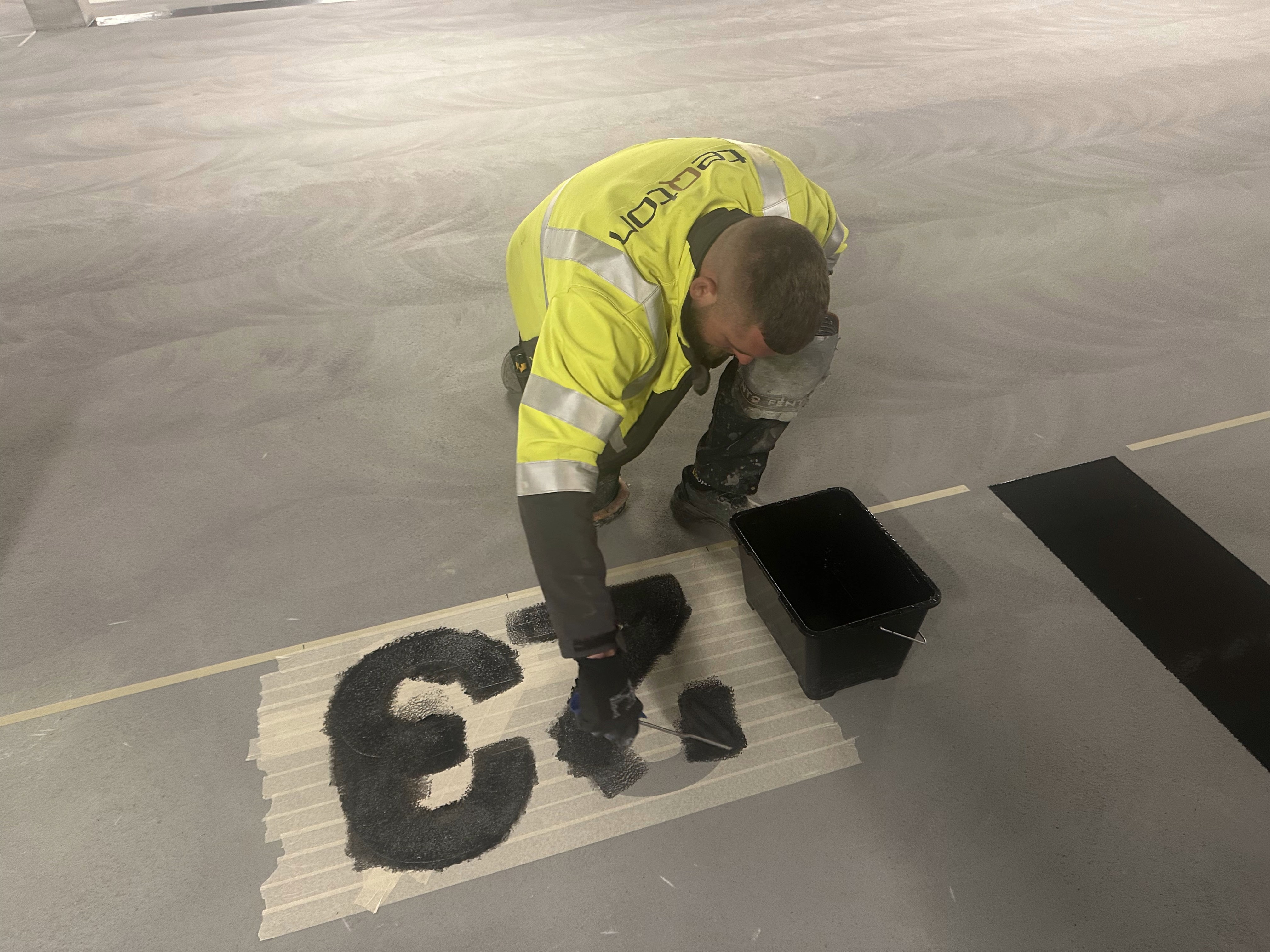 Both conrete at line making done by Teqton. concrete and epoxy. high wear resistant polymer top layer.
